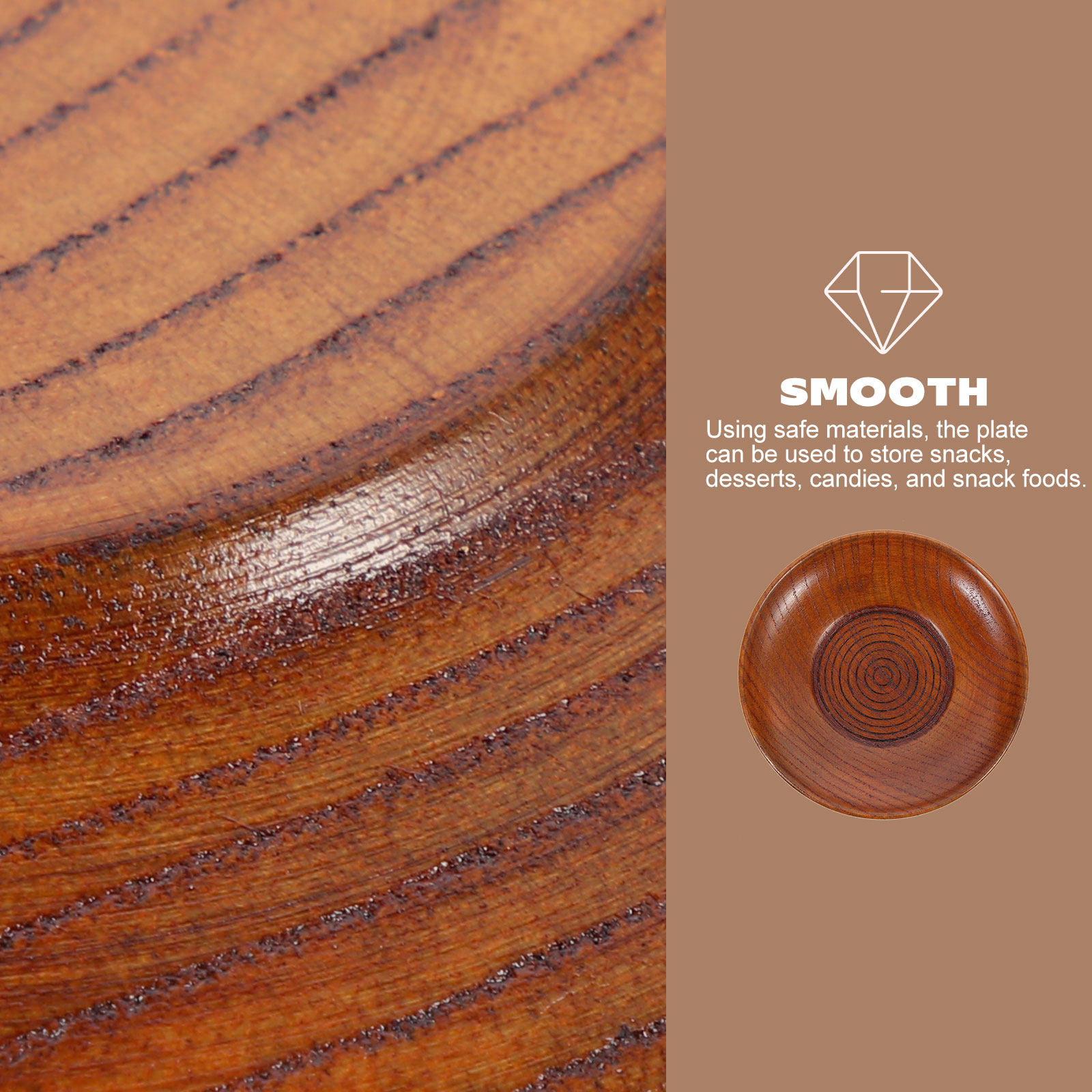 Food Sweet Snacks - Plato de Madera Ecológico para Servir