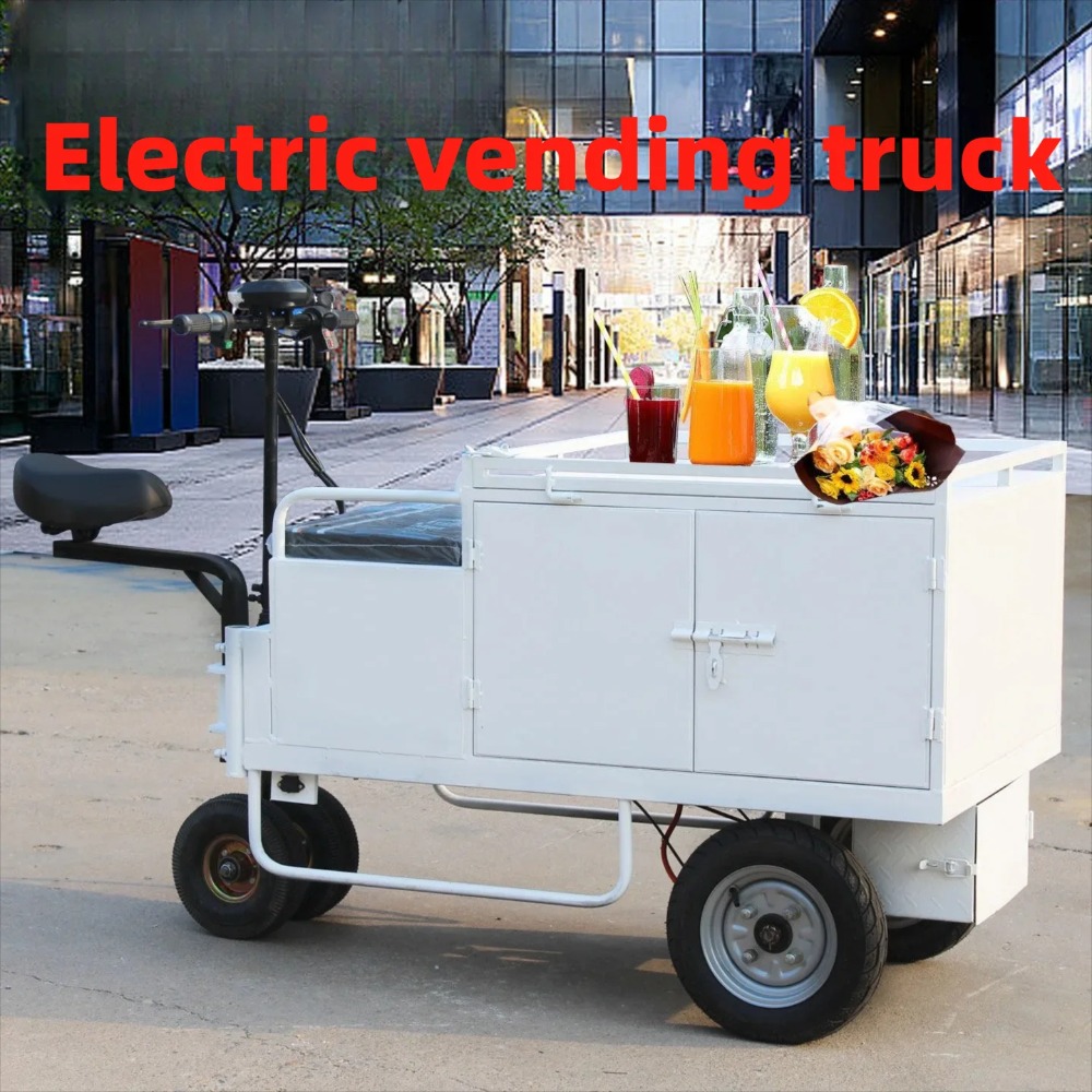 Snacks Food Stall - Carrito Eléctrico Multifuncional de 3 Ruedas