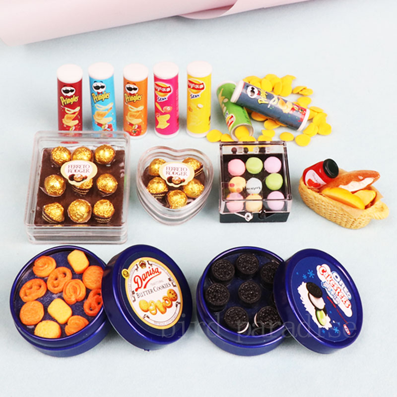 Food Sweet Snacks - 1/6 Miniatrue Dolls comida Mini cajas