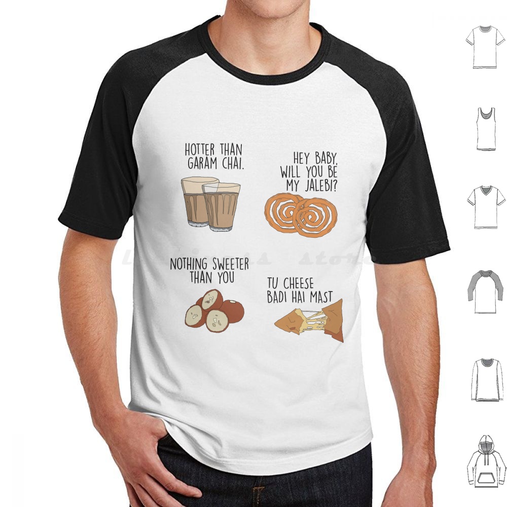 Food Snacks In India - Paquete indio. Camiseta Snack Lines 6XL