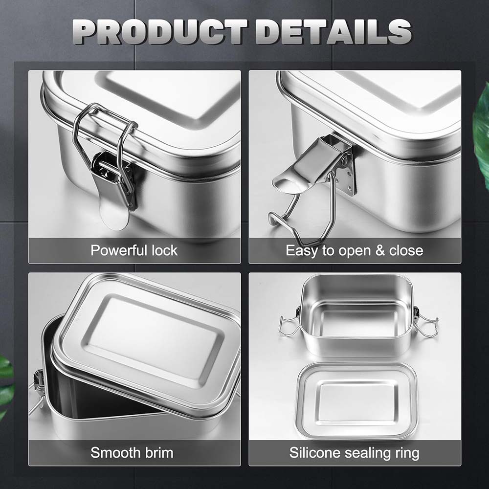 Fiambrera de Metal Bento Box d - Food Snacks Box reseña y precio