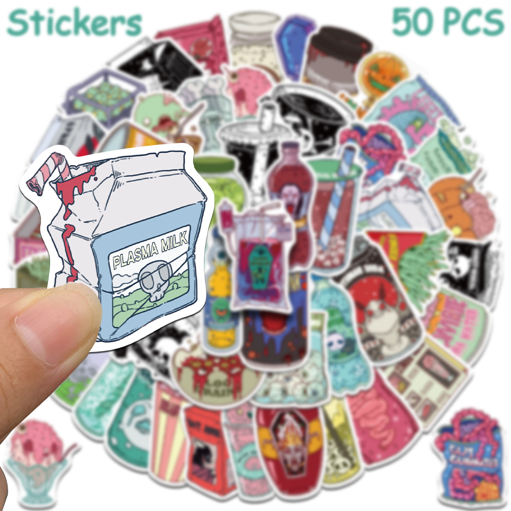 50 Uds. De pegatinas de comida - Zombie Snacks reseña y precio