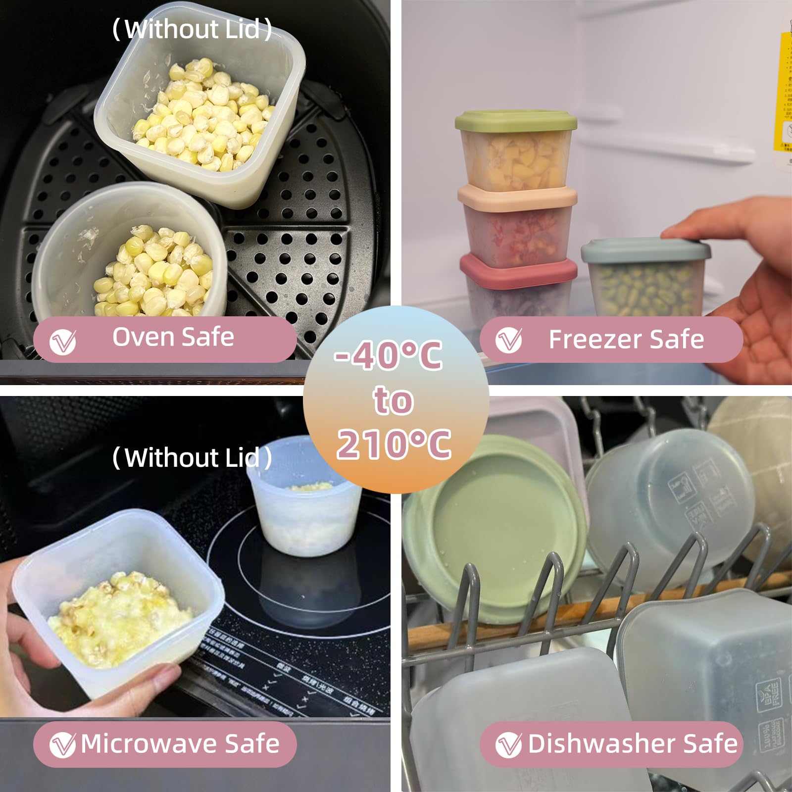 Contenedor de Silicona de Grad - Food Snacks Box reseña y precio