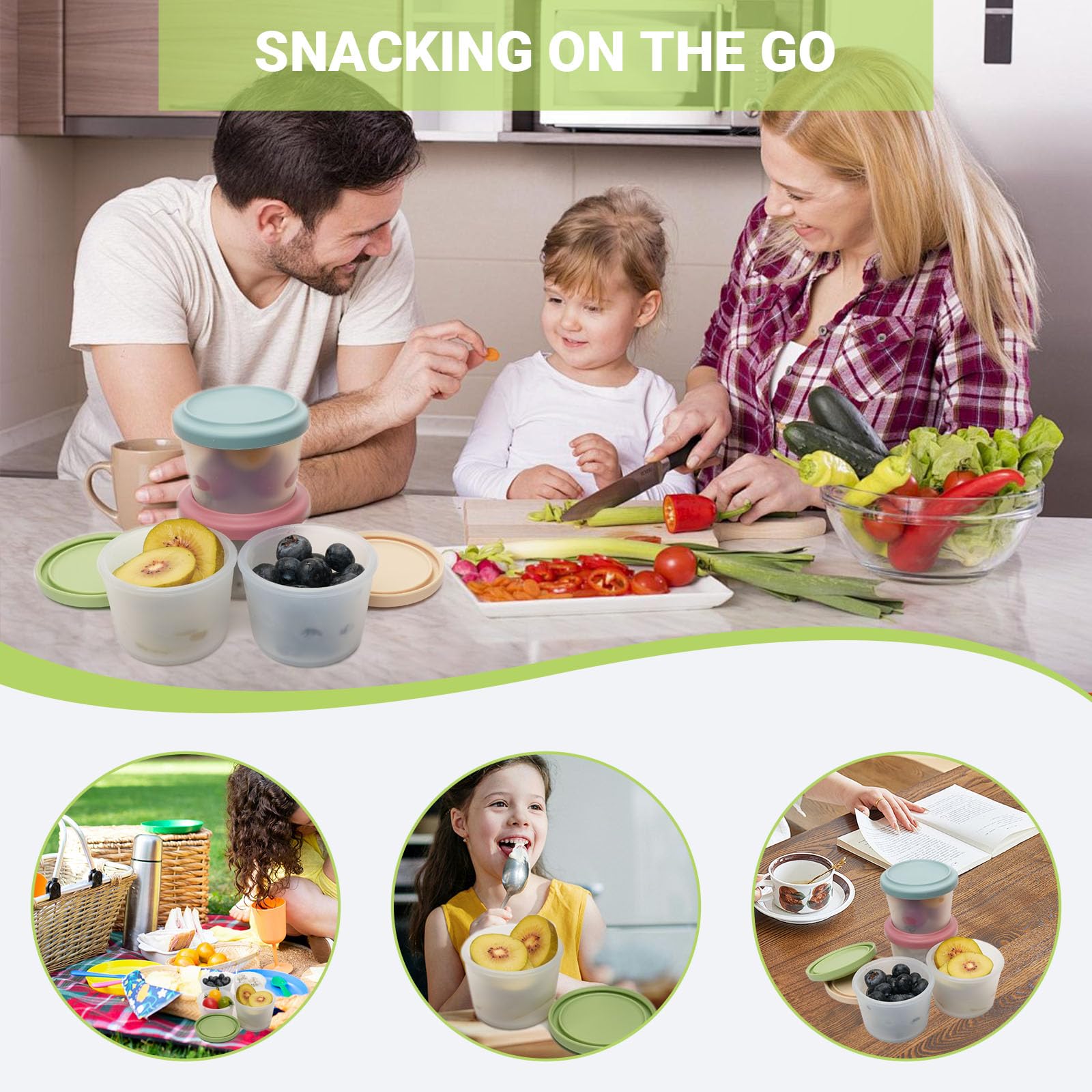 Contenedor de Silicona de Grad - Food Snacks Box reseña y precio