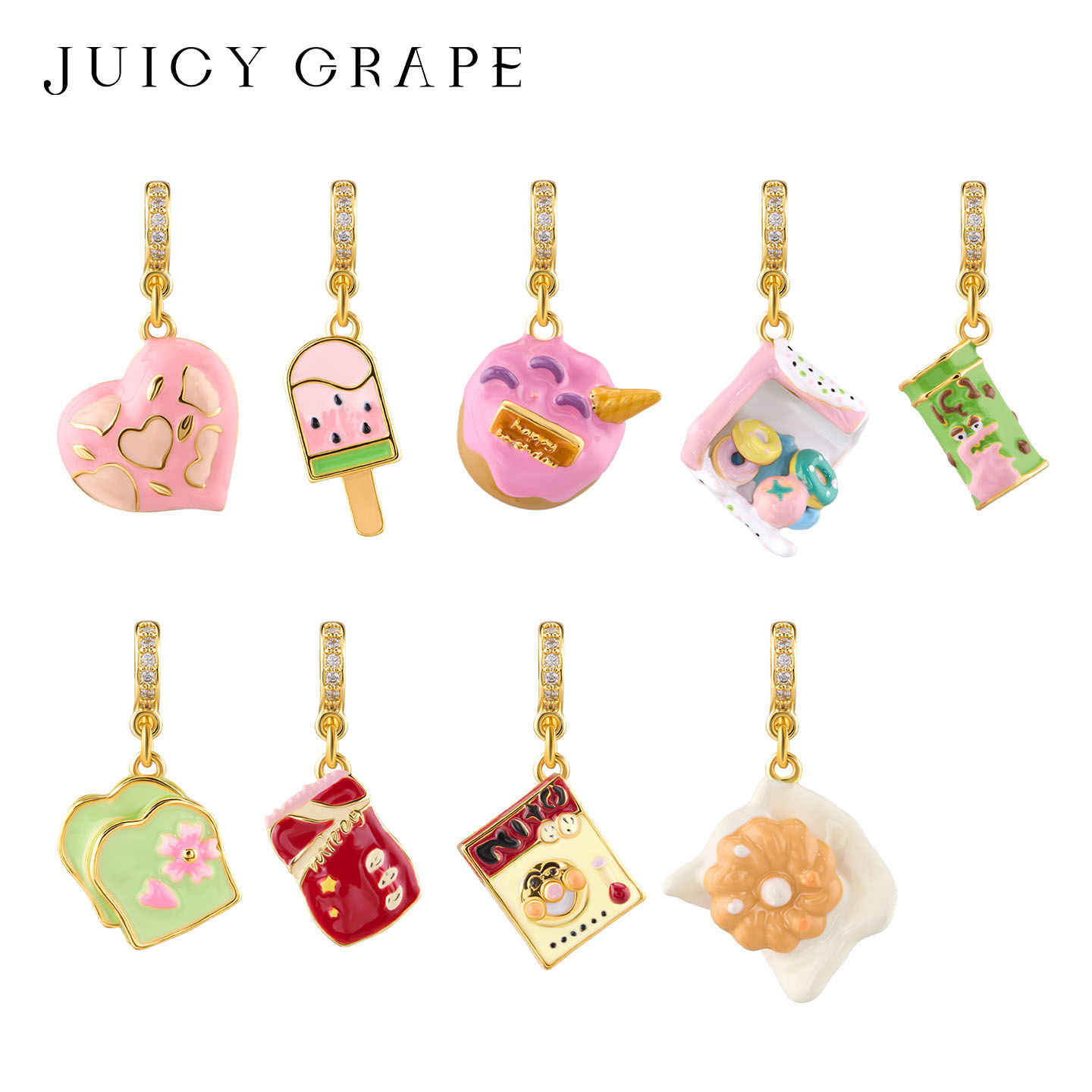 Colgantes de esmalte 3D con di - Food Sweet Snacks reseña y precio