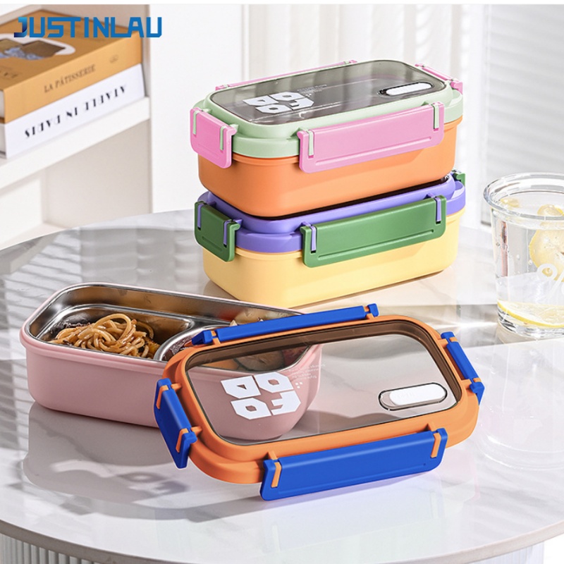 JUSTINLAU Caja Bento de 2 comp - Food Snacks Box reseña y precio