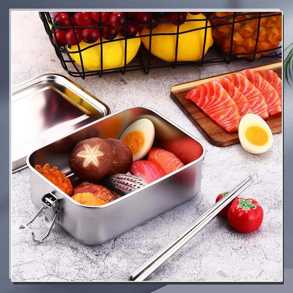 Caja Bento de acero inoxidable - Food Snacks Box reseña y precio